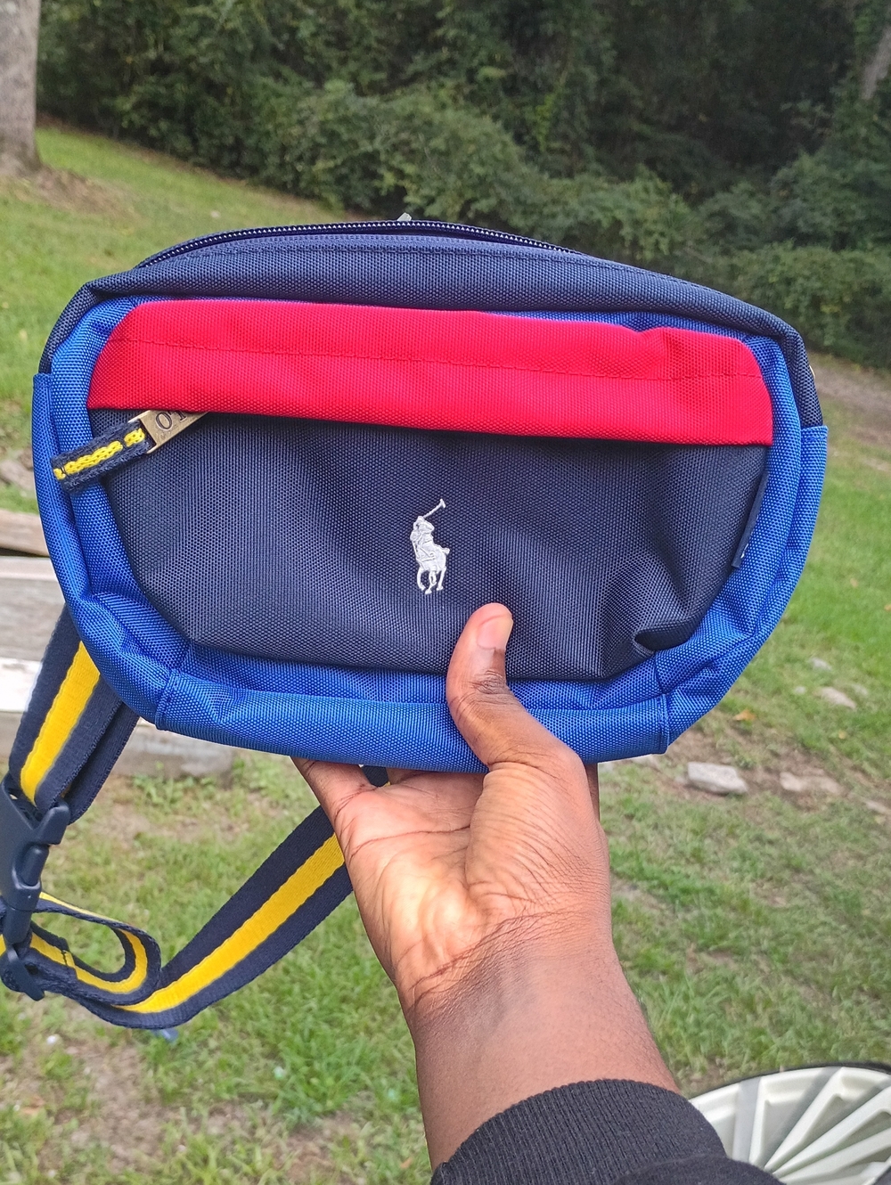 Polo by Ralph Lauren Navy, Blue & Red Belt Bag